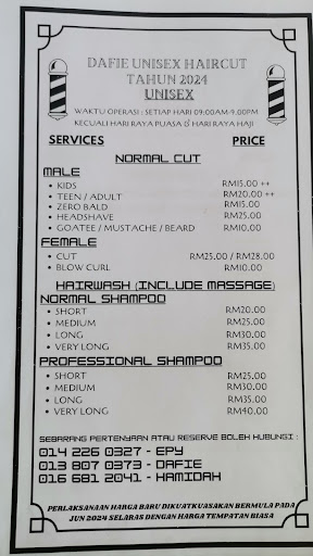 Dafie Unisex Haircut